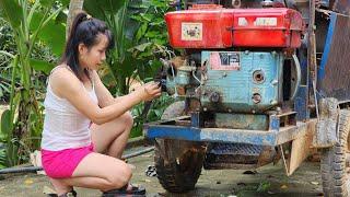 Genius girl repair replace accessories and restoration rice harvester diesel 15