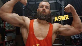 ASMR Watch Me Workout Back & Biceps (No Talking) With ASMR Gum Chewing