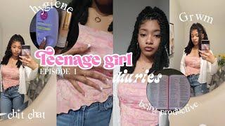 TEENAGE GIRL diaries  001: Grwm,school vlog,friends,etc.