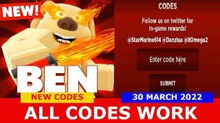 *ALL CODES WORK* [KNIVES] Ben! ROBLOX | LIMITED CODES TIME | March 30, 2022