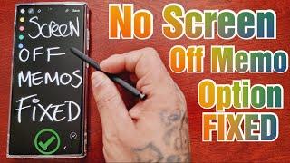 Samsung Galaxy S23 Ultra How to FIX Screen Off Memos Feature Not Showing Up in S-Pen Options