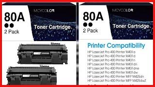 MCYCOLOR Compatible 80A Toner Cartridge Black for 80A CF280X CF280A 80X Work with HP Laserjet Pro 40