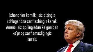 Donald Trampdan iqtiboslar | Aforizmlar | Donishmandlar | Faylasuflar