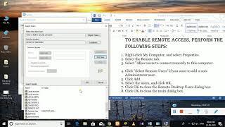 Remote Desktop Connection Setup