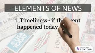 News Elements and Types of Stories