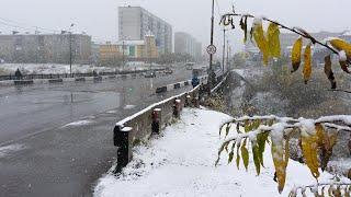 Воркута. Осень. Первый снег. (Vorkuta city. Fall. First snow.)