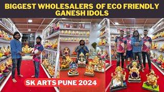 BIGGEST ECO FRIENDLY GANESH MURTI WHOLESALER - SK ARTS PUNE 2024 ||THEME BASED ECOFRIENDLY IDOLS