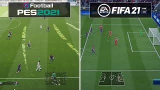 FIFA 21 VS PES 2021 Graphics Comparison | Gameplay HD