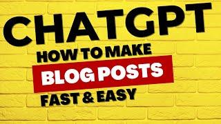 Creating Engaging Blog Posts and Articles with ChatGPT Chatbot: A Step-by-Step Guide