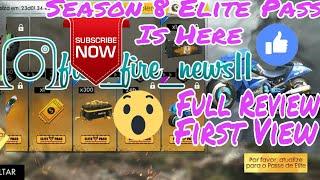 Season 8 Elite Pass Full Review And Free Fire New Trailer And New Diamond Royal Reward First Review.