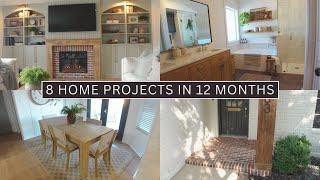 8 HOME PROJECTS IN 12 MONTHS | BEST PROJECTS OF 2024