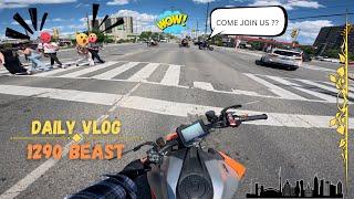 "Daily Vlog Adventure: Super Duke 1290 Wheelie Attempt  || Hilarious Reactions from My Crew!"