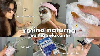 ROTINA DE BANHO PARA DORMIR BEM!!| Minha rotina noturna de autocuidado 🫧