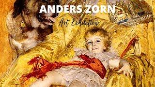 Anders Zorn Stunning Paintings with TITLES  Curated Exhibition  Famous Swedish Impressionist