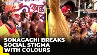 Asia’s largest red-light area of Sonagachi celebrates Holi