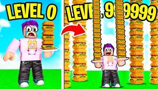 Can We Make A MILLION DOLLAR BURGER In ROBLOX CHEESEBURGER SIMULATOR!? (MAX LEVEL!)