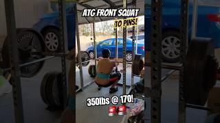 350lbs ATG Front Squat TO PINS!  GODDAMN I'M PSYCHED 