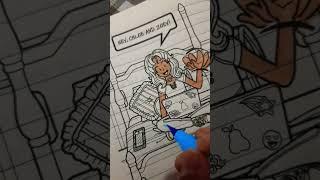 Coloring a page in Dork Diaries ~  #coloring