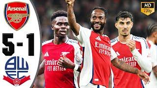 Arsenal vs Bolton 5-1 Highlights & All Goals 2024 HD