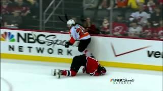 Claude Giroux hits Dainius Zubrus. May 6th 2012