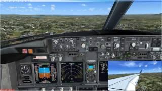 PMDG 737 ILS landing at edinburgh