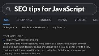 SEO Tips for JavaScript Web Apps