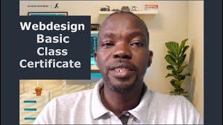 Web Design Basic Class Certificate