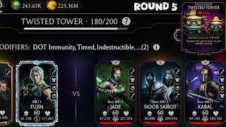 Fatal Twisted Tower Boss Battle 180 & 160 Fight + Reward MK Mobile 2024