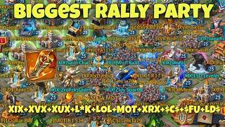 Lords Mobile - BIGGEST RALLY PARTY AT K217. 10 RALLIES INCOMING. HOW MANY ZEROES?