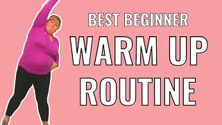 BEST & EASIEST Beginner Warm Up Routine Ever! /Home Workout/ Plus Size, Senior, Disability Friendly