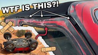 JEEP ROLLOVER - Crushed Roof and Door!