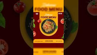 Day 36 Noodles poster design | Easy food poster design in photoshop tutorial #foodposter #shorts