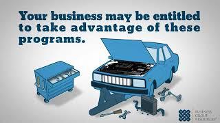 Tax Incentive Cash Rebates R&D Auto Repair Industry  - 2 minute Explainer