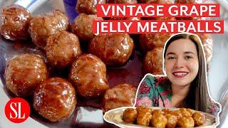 Vintage Slow-Cooker Grape Jelly Meatballs | Holiday Appetizer Recipe | Southern Living