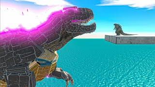 Evolved Godzilla Vs Big and Little Size Enemies - Animal Revolt Battle Simulator
