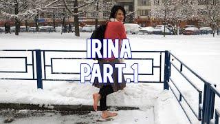 Irina - Barefoot in the winter city [pt.1] (from Chilly-Feet.com)