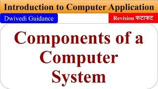 Components of a computer system, Introduction to Computer Application b.com first semester, bcom 1st