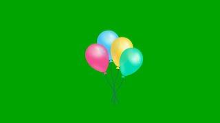 Balloon fly green screen animation HD video | chroma key balloons animation effects HD footages