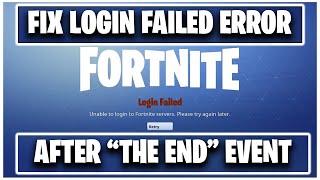 FIX Fortnite UNABLE TO CONNECT TO SERVERS ! ( FIX LOGIN FAILED ERROR )