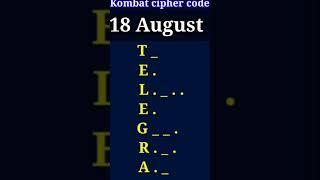 18 august Hamster Kombat daily cipher morse code, cipher code hamster Kombat 18 august . new video