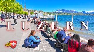 SCHWEIZ LUZERN  Aktueller Spaziergang: die Schönheit der Luzerner Uferpromenade und dem Zentrum