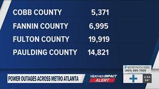 Power outages in Georgia: Fulton County dealing with nearly 20K outages