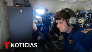 Vea cómo la furia de Milton sacude al avión cazahuracanes al volar dentro de él | Noticias Telemundo