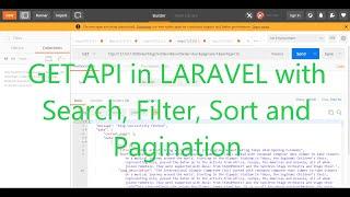 Get API with search, filter, sort, and pagination to get blog list in LARAVEL restful API