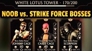 MK Mobile. White Lotus Tower Battle 170 is CRAZY! Boss Strike Force Team is PAIN!