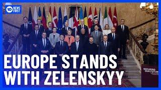 European Leaders Rally Around President Zelenskyy After Shocking Trump Meeting | 10 News First