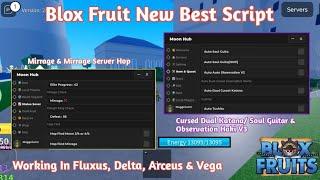 | Moon Hub | Blox Fruit New Best Script | Auto Mirrage Server Hop, Cursed Dual Katana/ Soul Guitar |