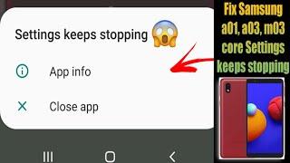 Samsung A01 core settings not opening | Samsung settings keeps stopping | settings not opening