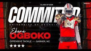 Watch elite 4-star OT Ekene Ogboko's commit to Georgia | Kroger Commitment Special