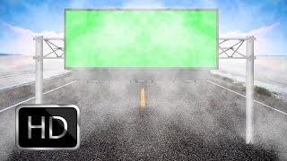 HD Wedding Background Videos 1080p-Billboard Green Screen with Cool Smoke Animation